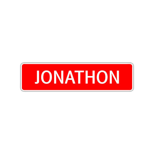 Jonathon Street Sign Children Name Room Plate