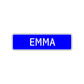 Emma Street Sign Children Name Room Plate