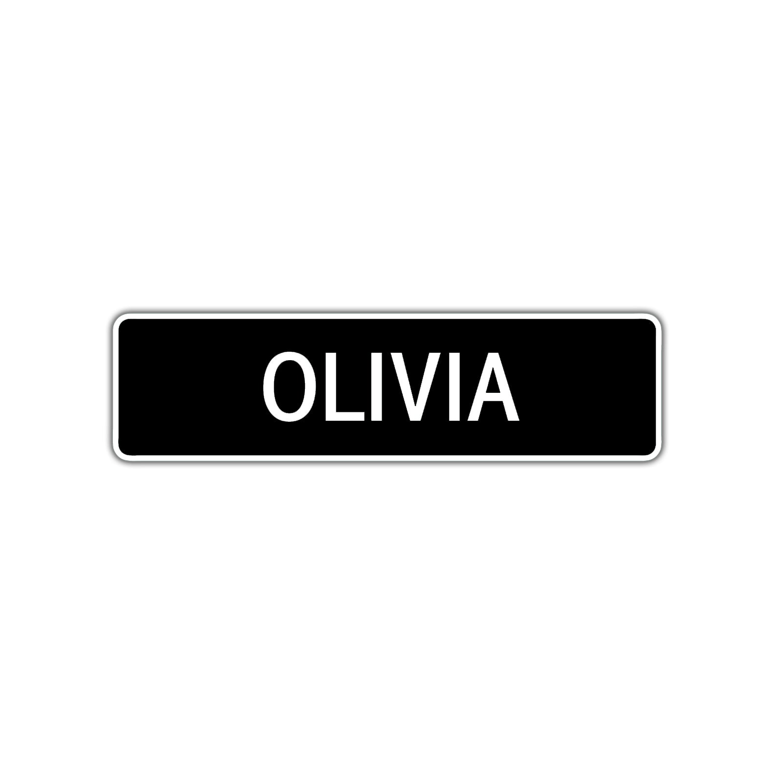 Olivia Street Sign Children Name Room Plate
