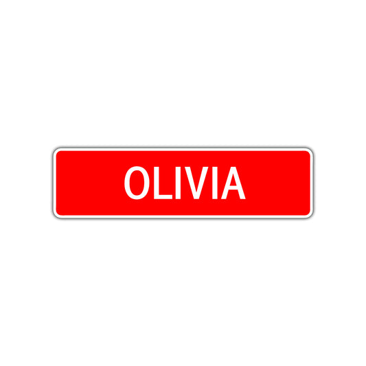 Olivia Street Sign Children Name Room Plate