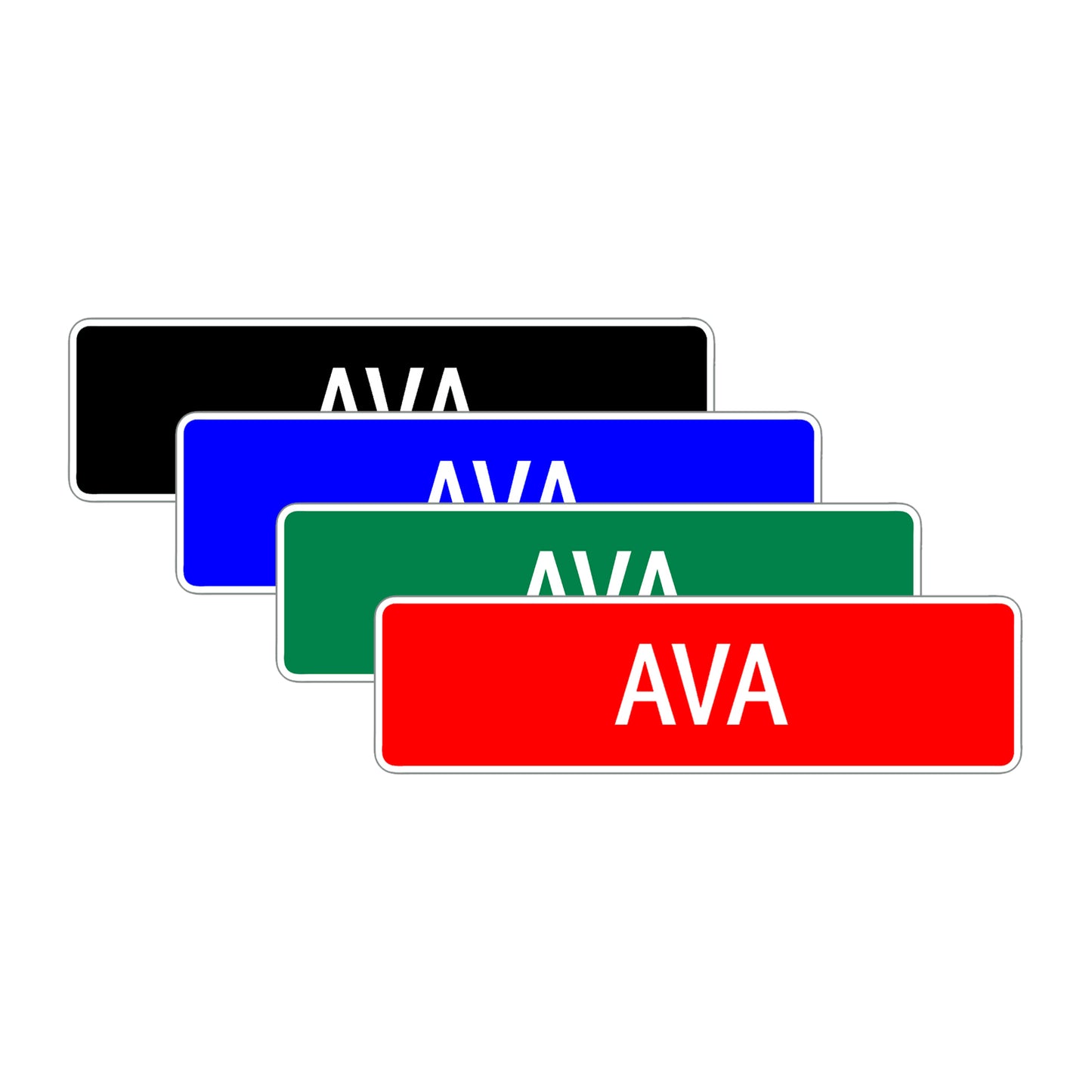 Ava Street Sign Children Name Room Plate