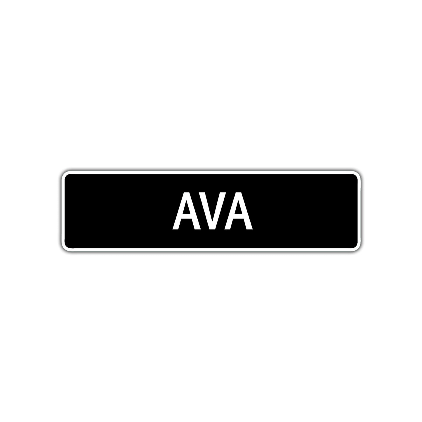 Ava Street Sign Children Name Room Plate