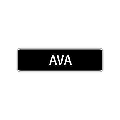 Ava Street Sign Children Name Room Plate