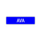 Ava Street Sign Children Name Room Plate