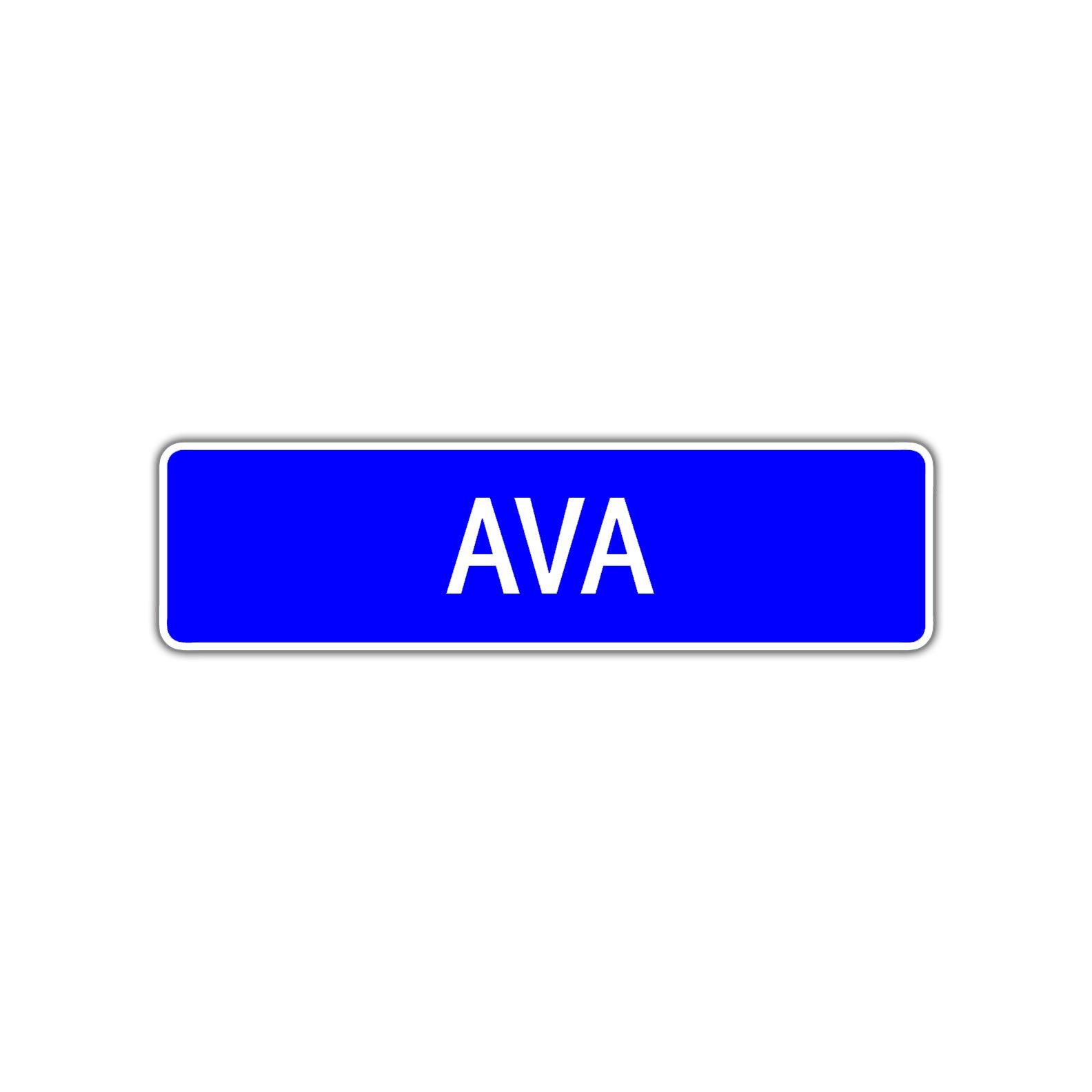 Ava Street Sign Children Name Room Plate