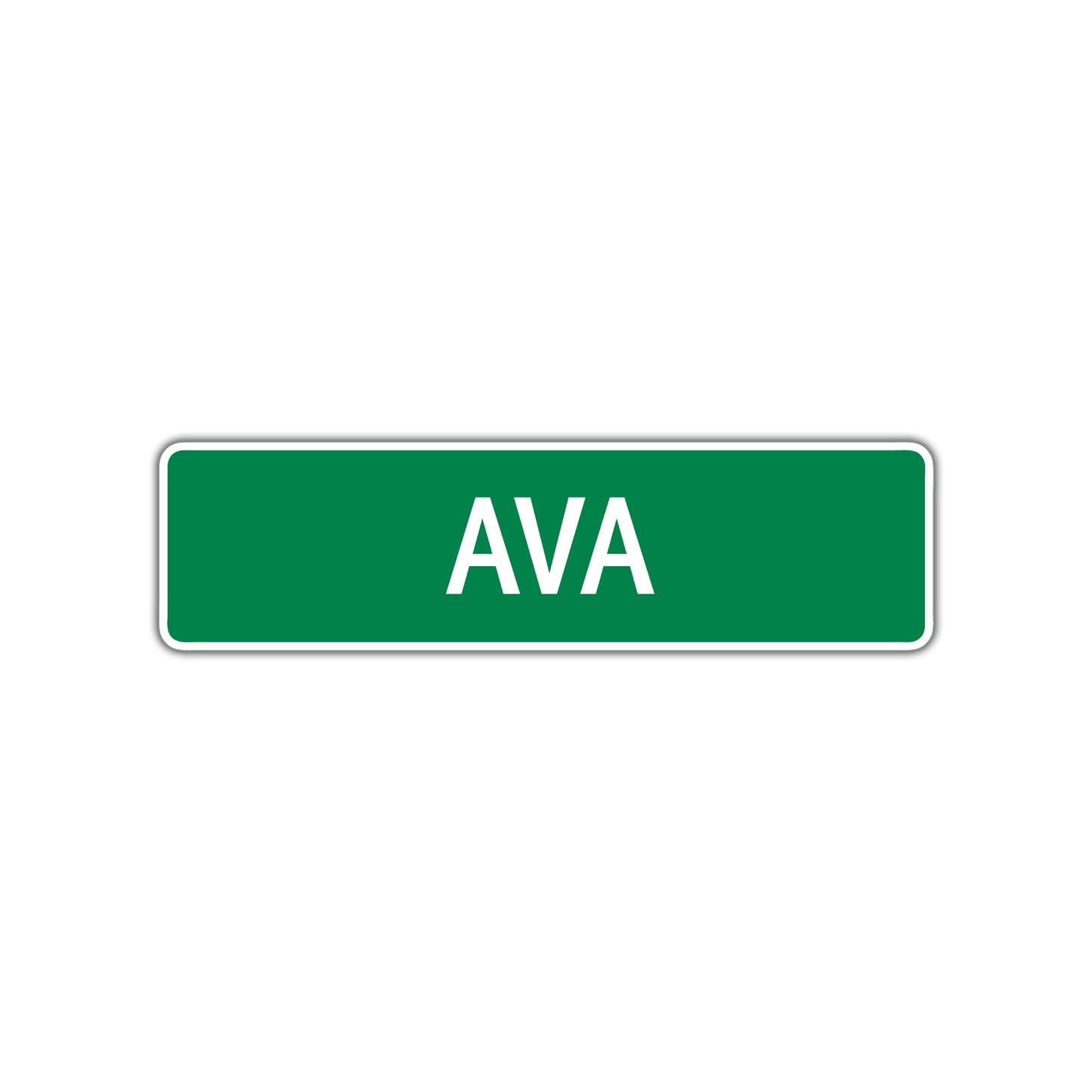 Ava Street Sign Children Name Room Plate