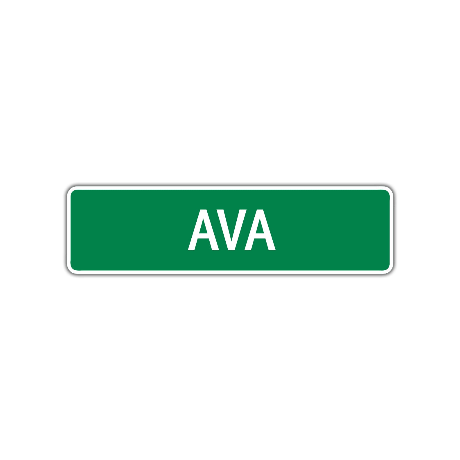 Ava Street Sign Children Name Room Plate