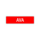 Ava Street Sign Children Name Room Plate