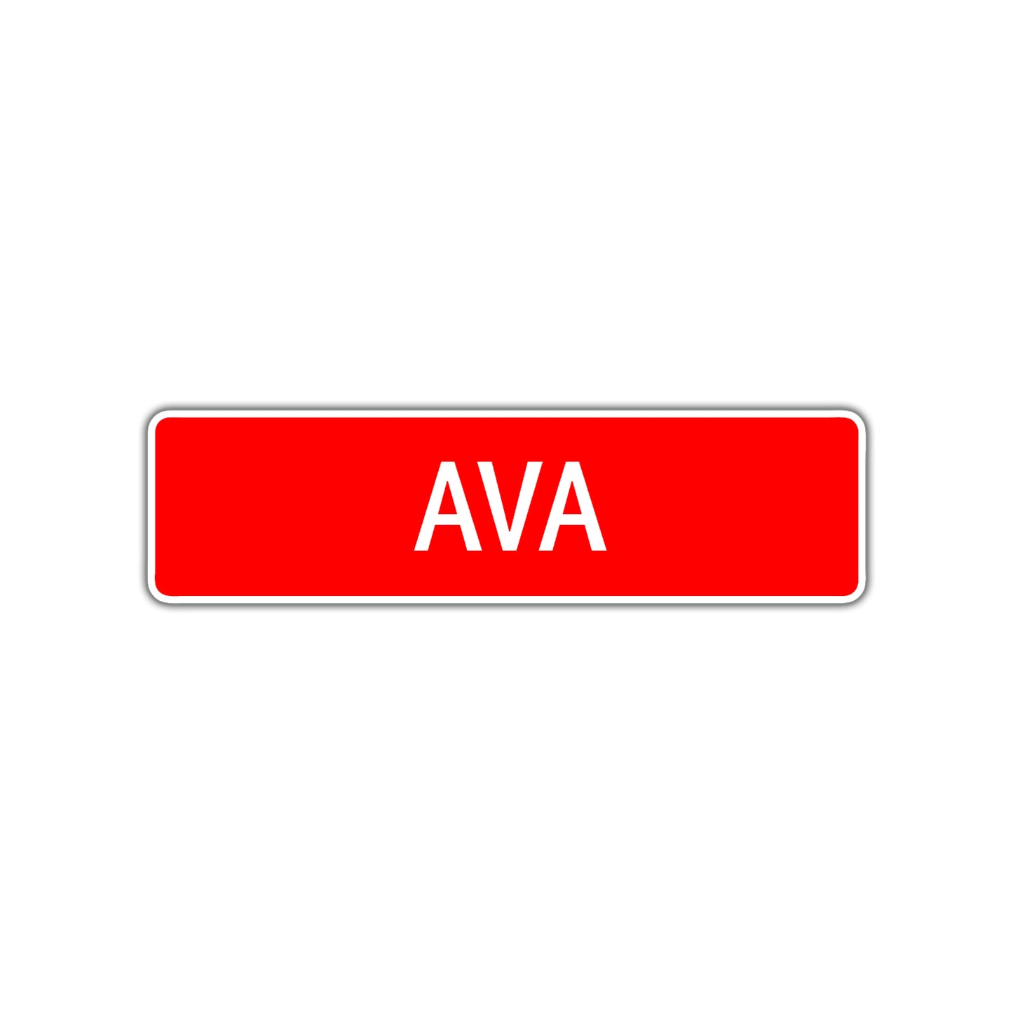 Ava Street Sign Children Name Room Plate