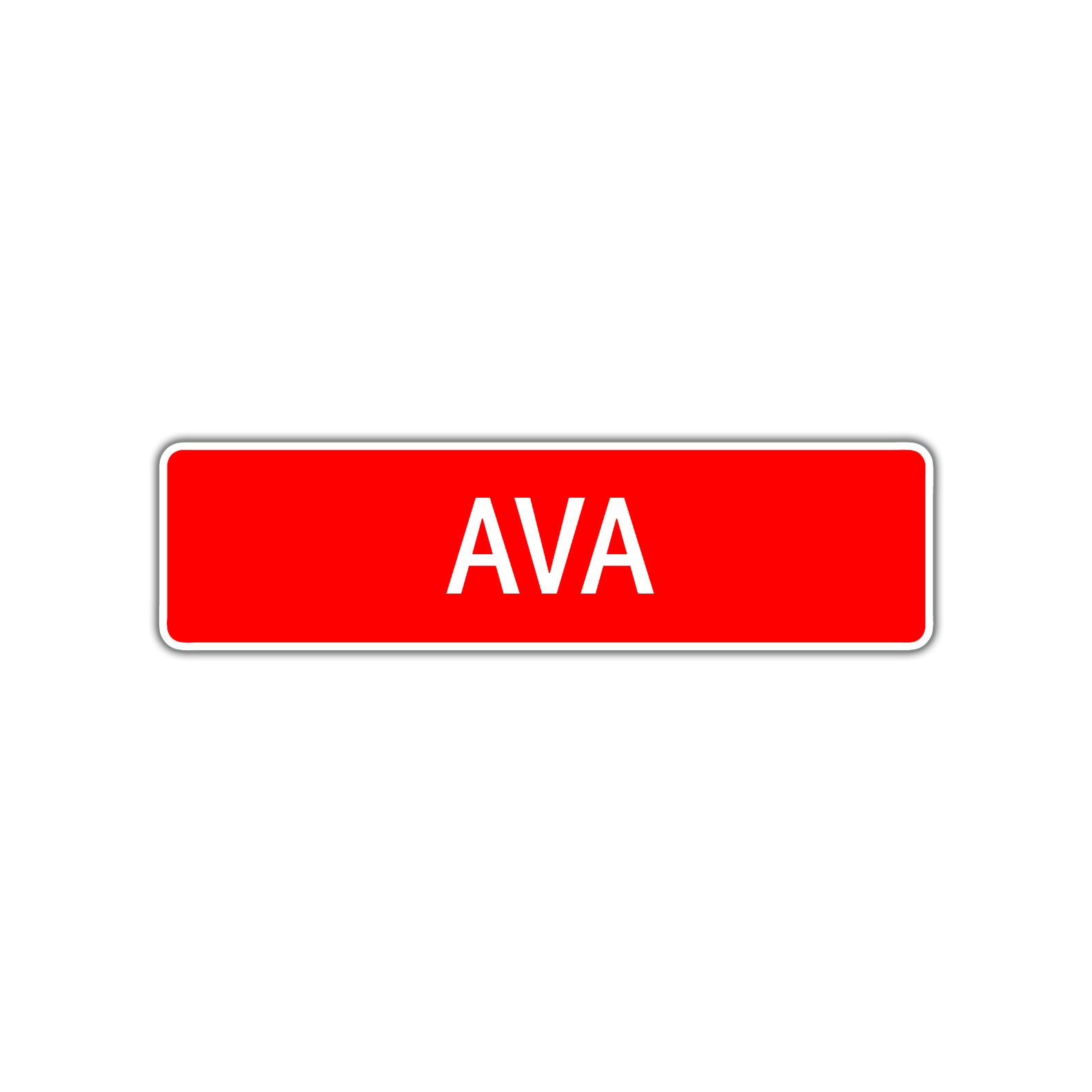Ava Street Sign Children Name Room Plate