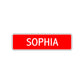 Sophia Street Sign Children Name Room Plate