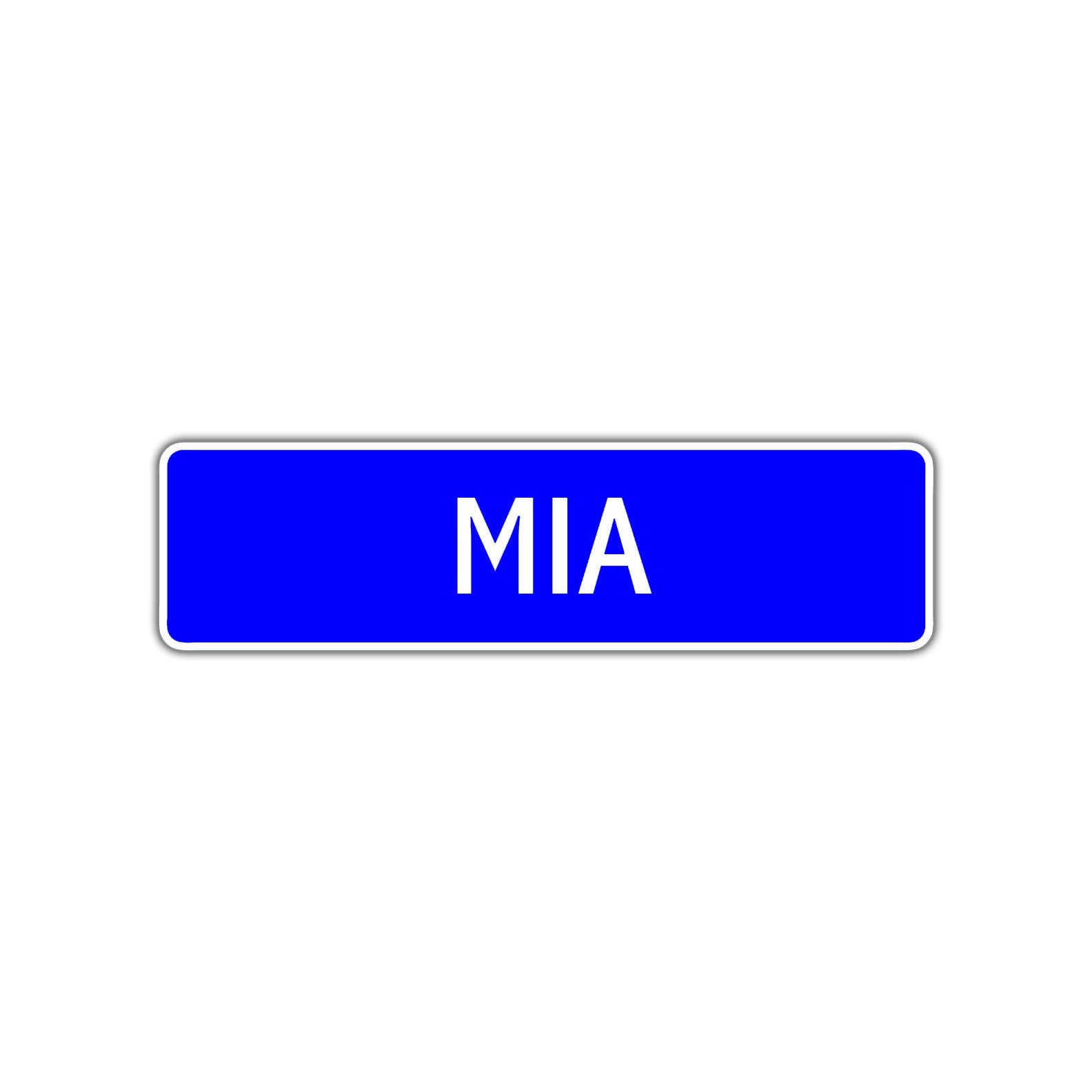 Mia Street Sign Children Name Room Plate