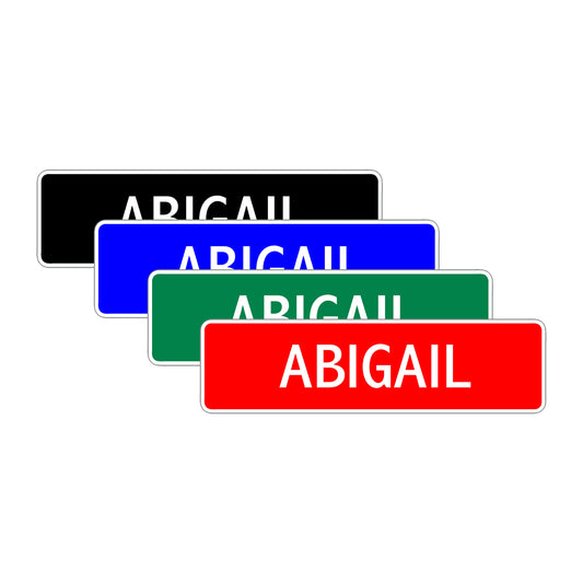 Abigail Street Sign Children Name Room Plate