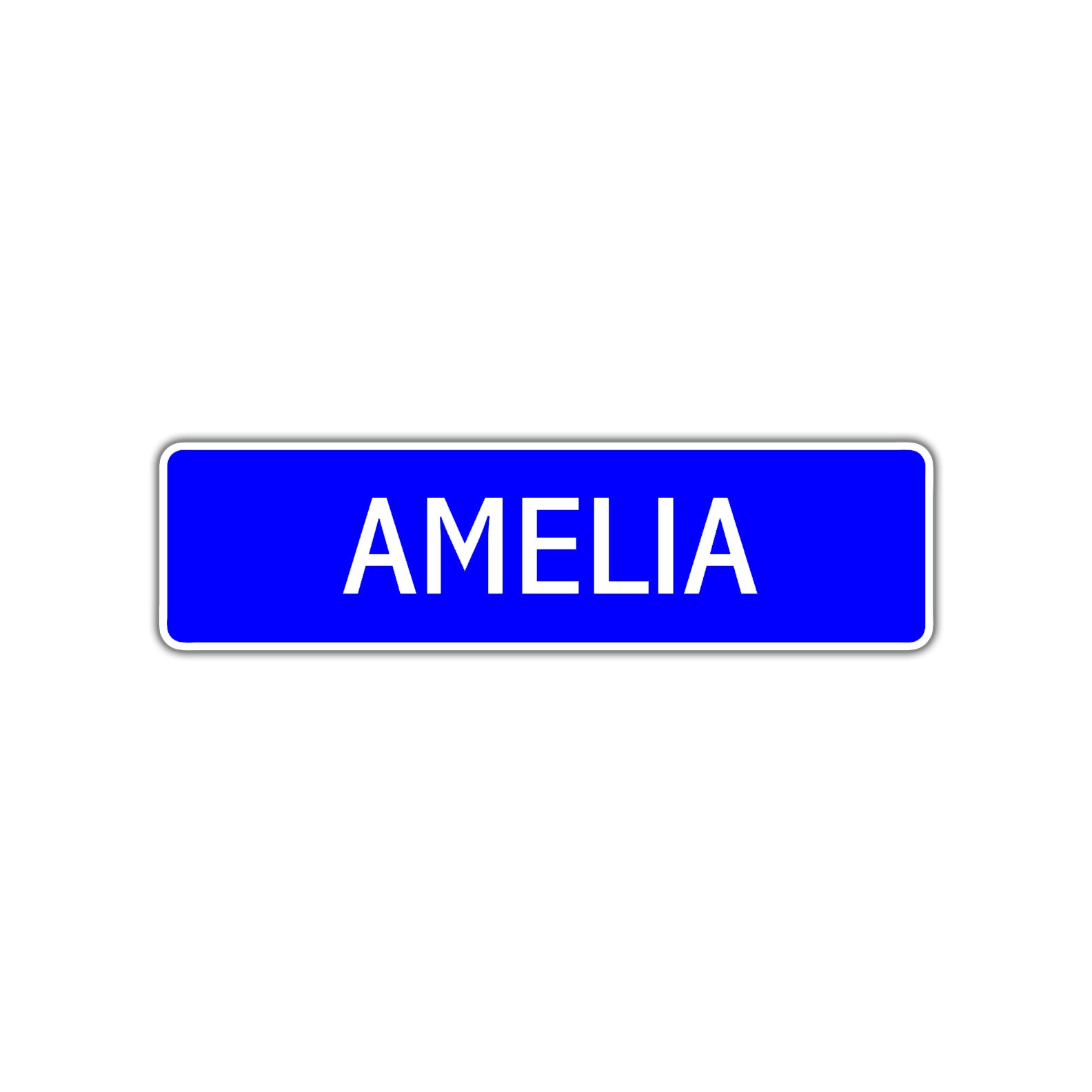 Amelia Street Sign Children Name Room Plate