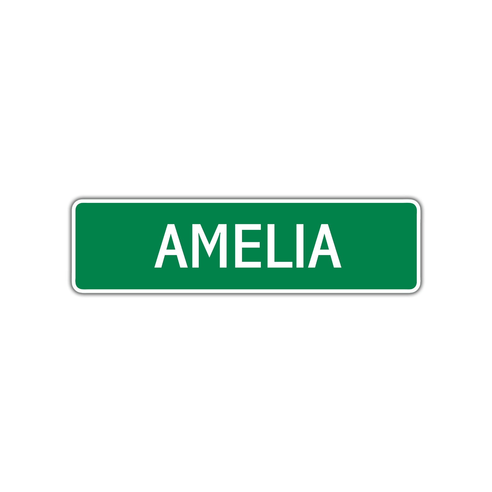 Amelia Street Sign Children Name Room Plate