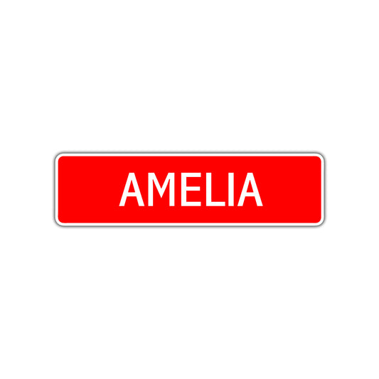Amelia Street Sign Children Name Room Plate