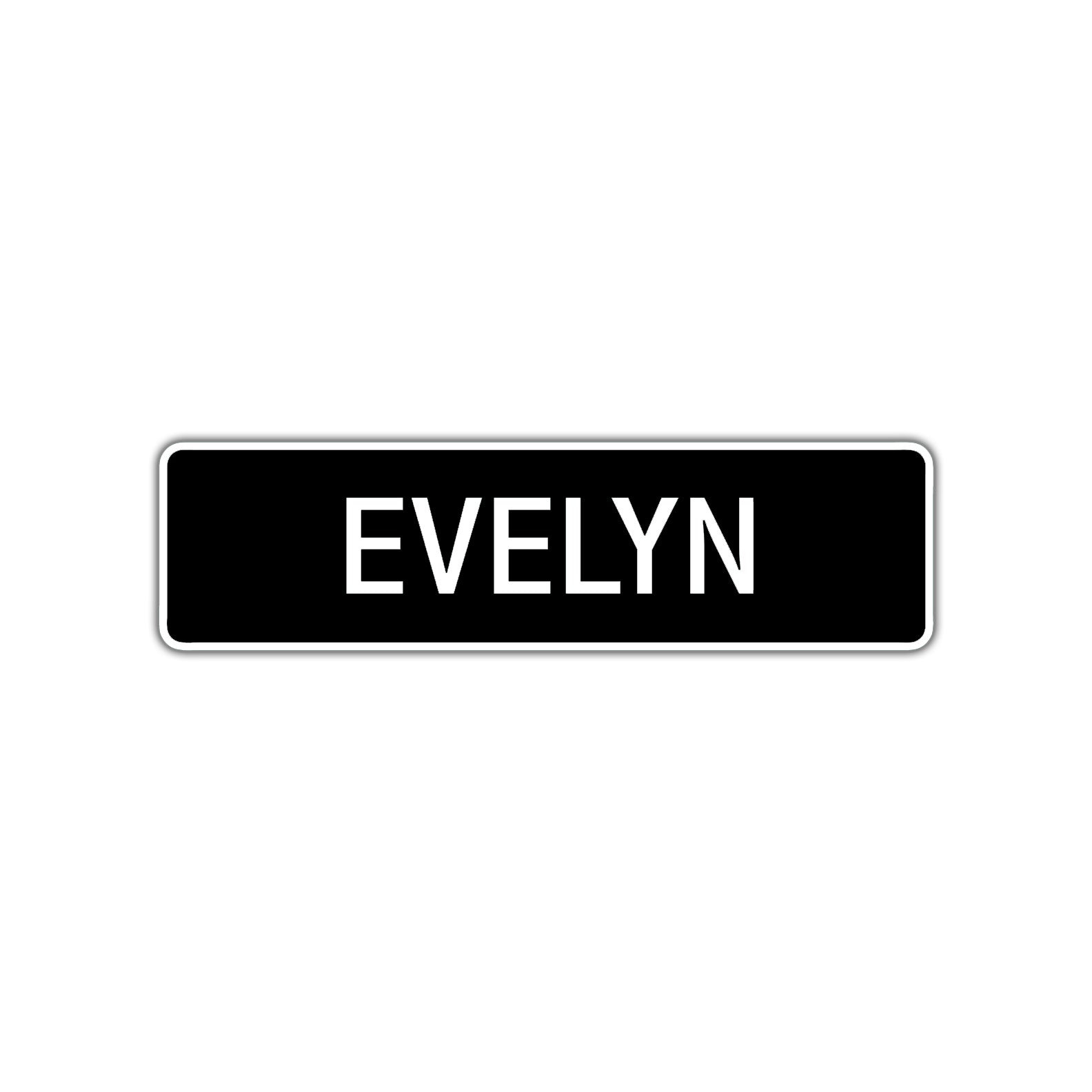 Evelyn Street Sign Children Name Room Plate
