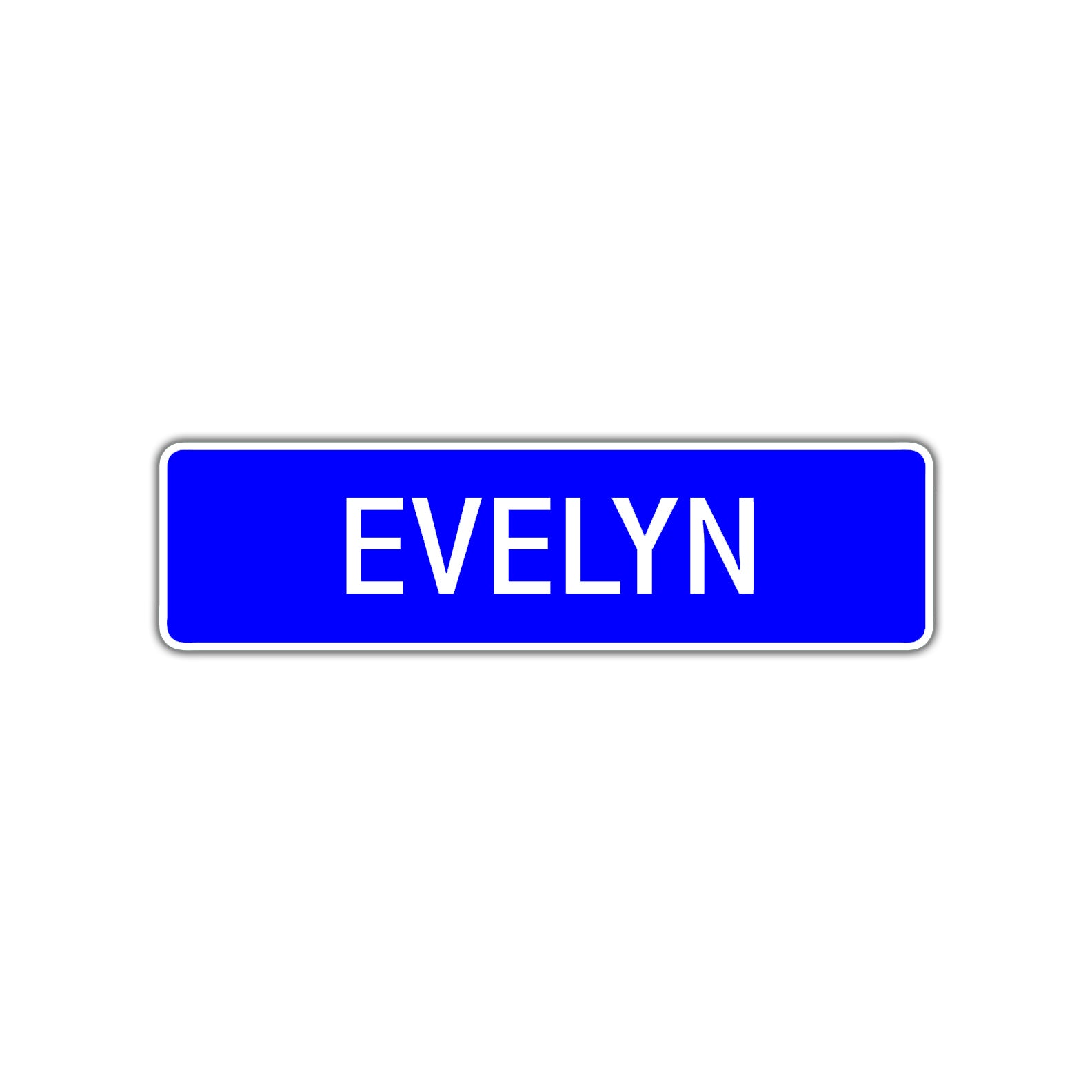 Evelyn Street Sign Children Name Room Plate