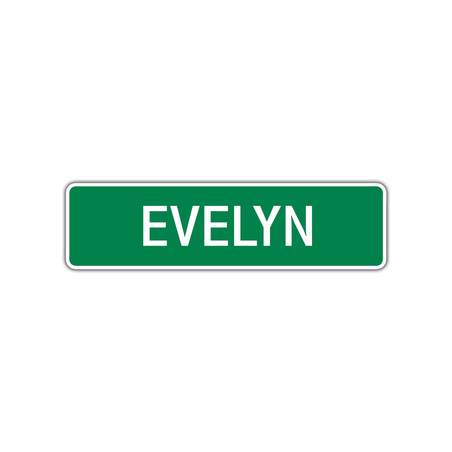 Evelyn Street Sign Children Name Room Plate