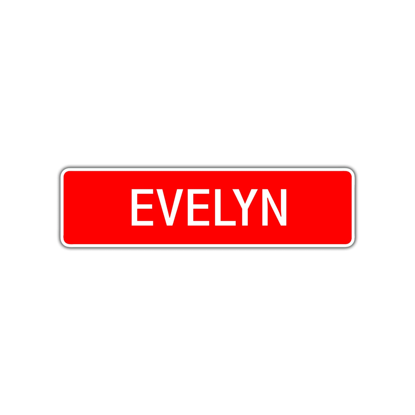 Evelyn Street Sign Children Name Room Plate