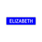 Elizabeth Street Sign Children Name Room Plate