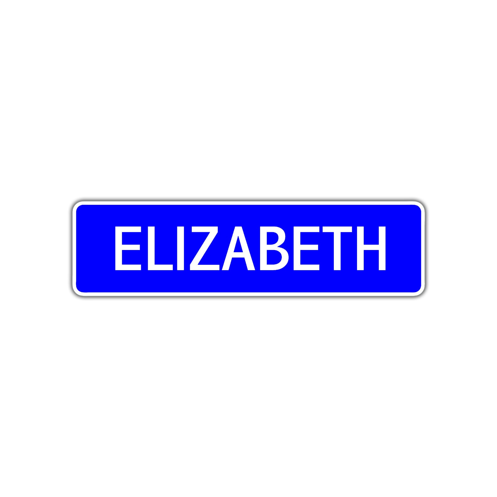 Elizabeth Street Sign Children Name Room Plate
