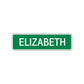 Elizabeth Street Sign Children Name Room Plate