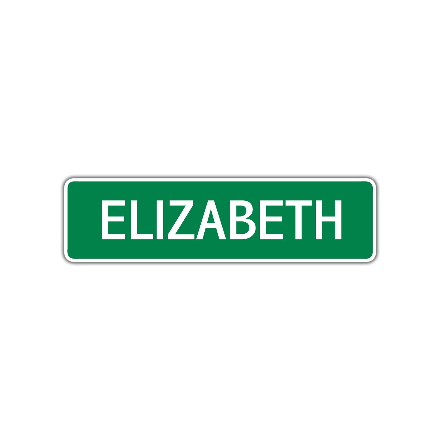 Elizabeth Street Sign Children Name Room Plate