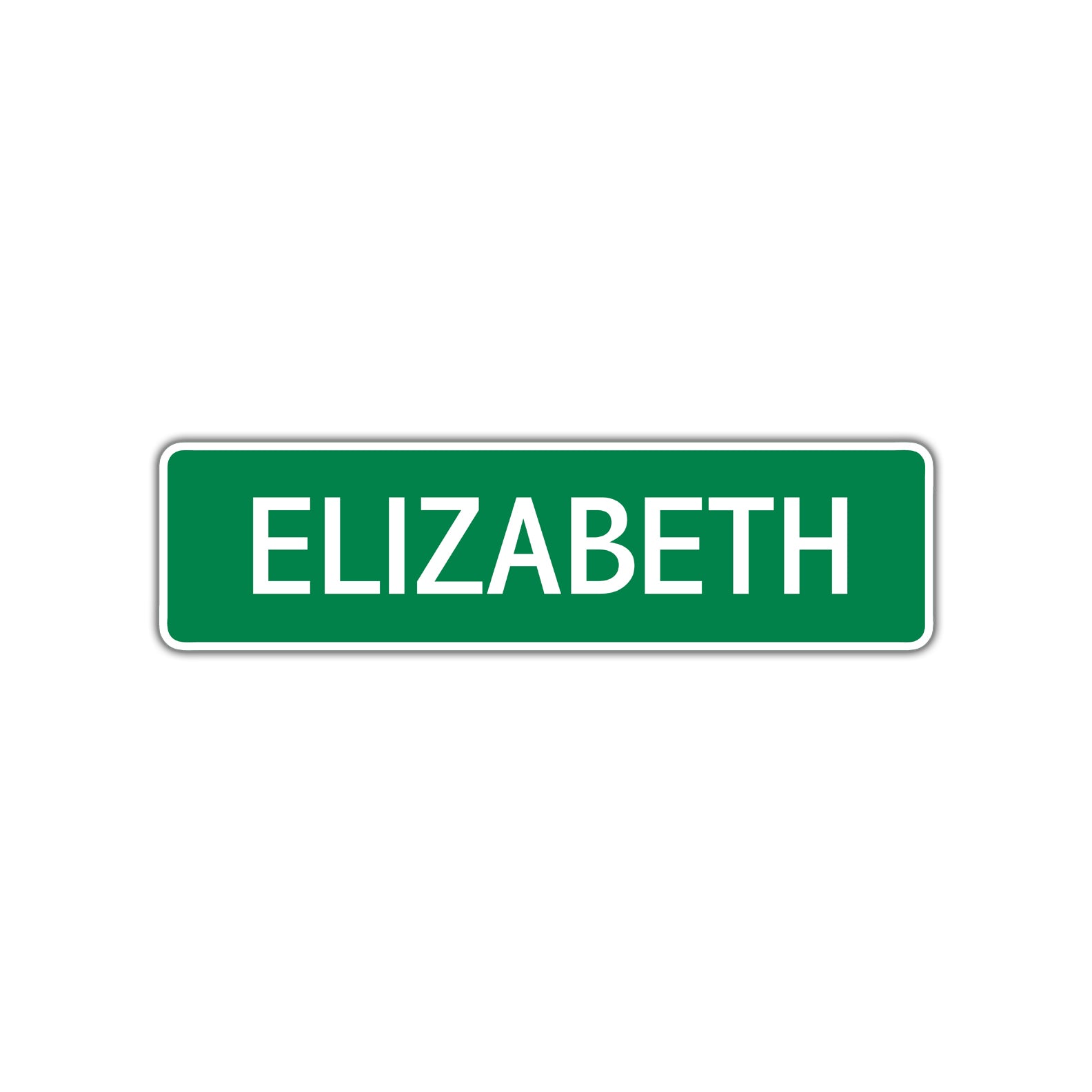 Elizabeth Street Sign Children Name Room Plate