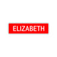 Elizabeth Street Sign Children Name Room Plate