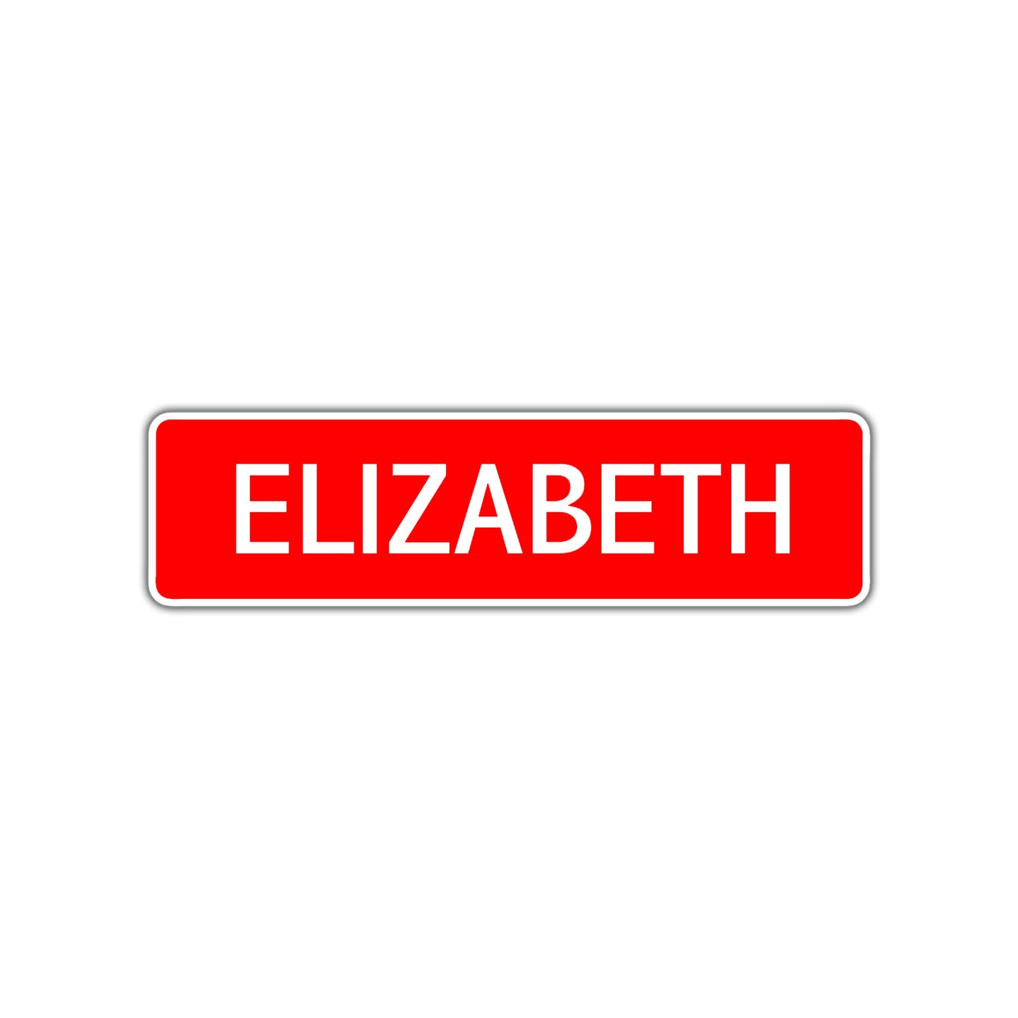 Elizabeth Street Sign Children Name Room Plate