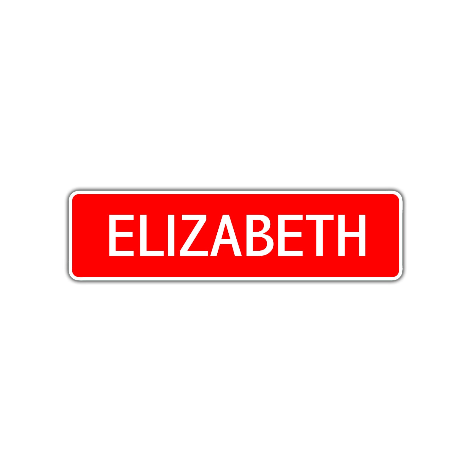 Elizabeth Street Sign Children Name Room Plate