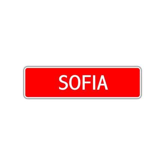 Sofia Street Sign Children Name Room Plate
