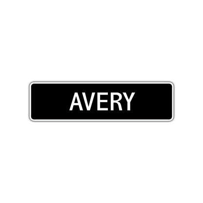 Avery Street Sign Children Name Room Plate