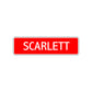 Scarlett Street Sign Children Name Room Plate