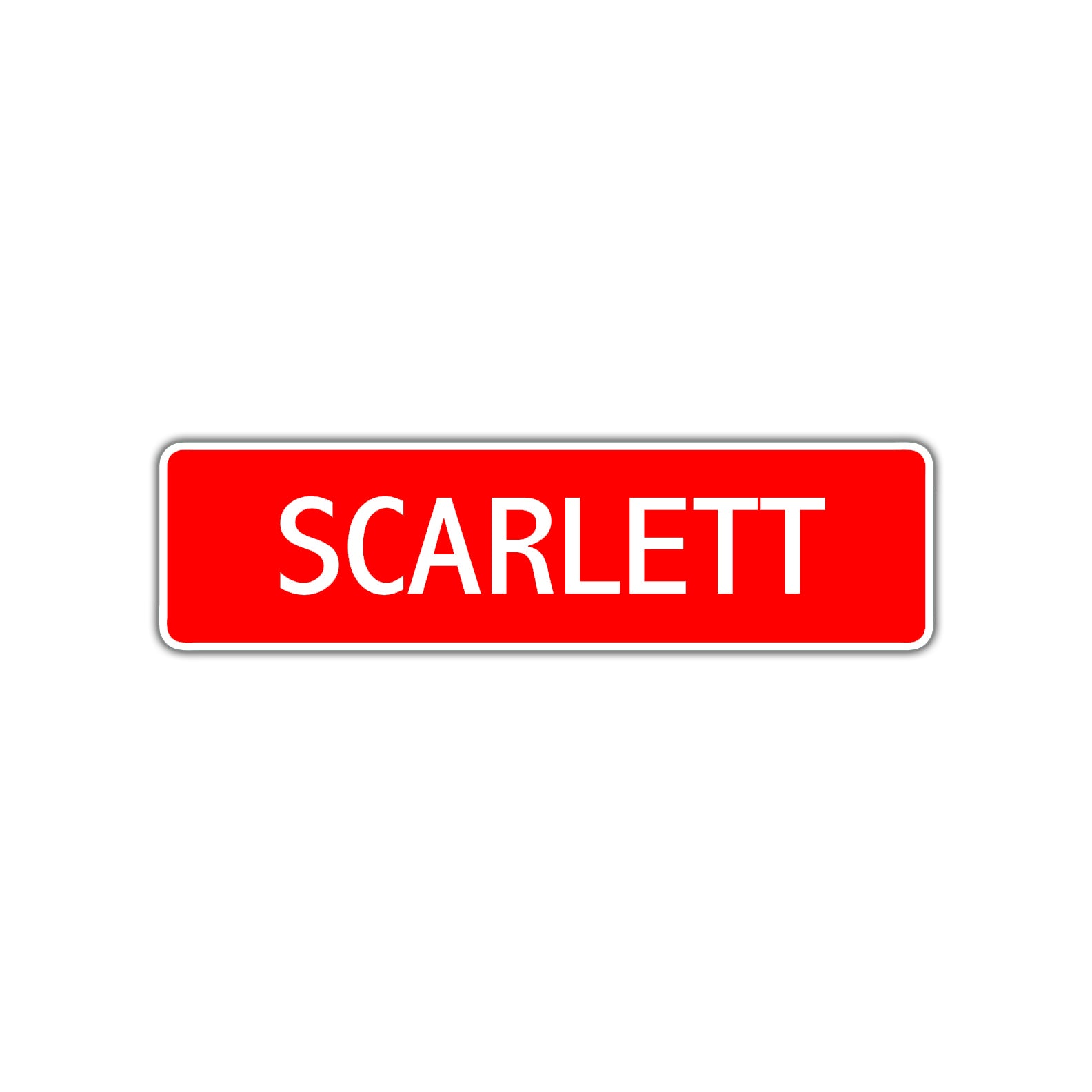 Scarlett Street Sign Children Name Room Plate