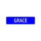 Grace Street Sign Children Name Room Plate