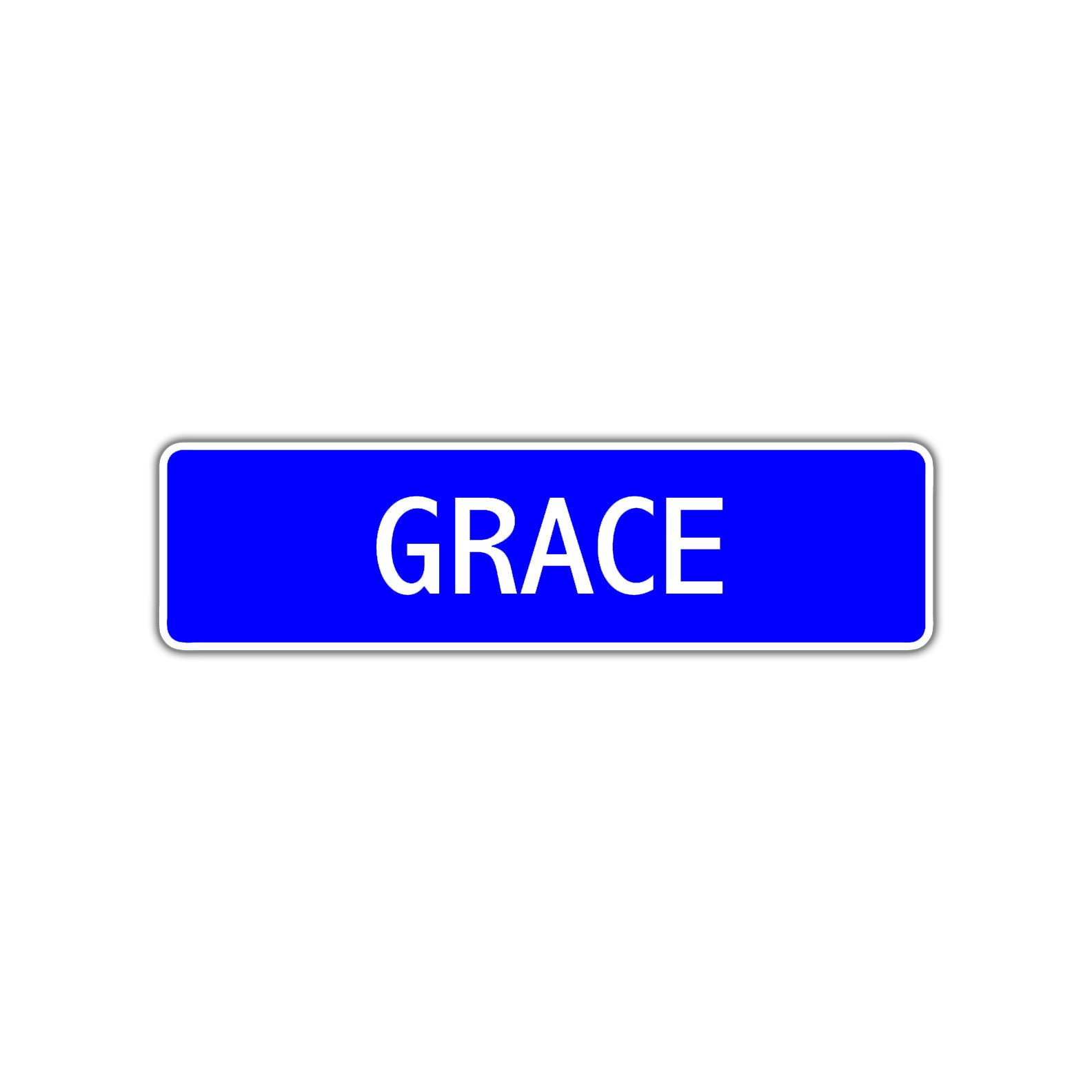 Grace Street Sign Children Name Room Plate