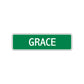 Grace Street Sign Children Name Room Plate