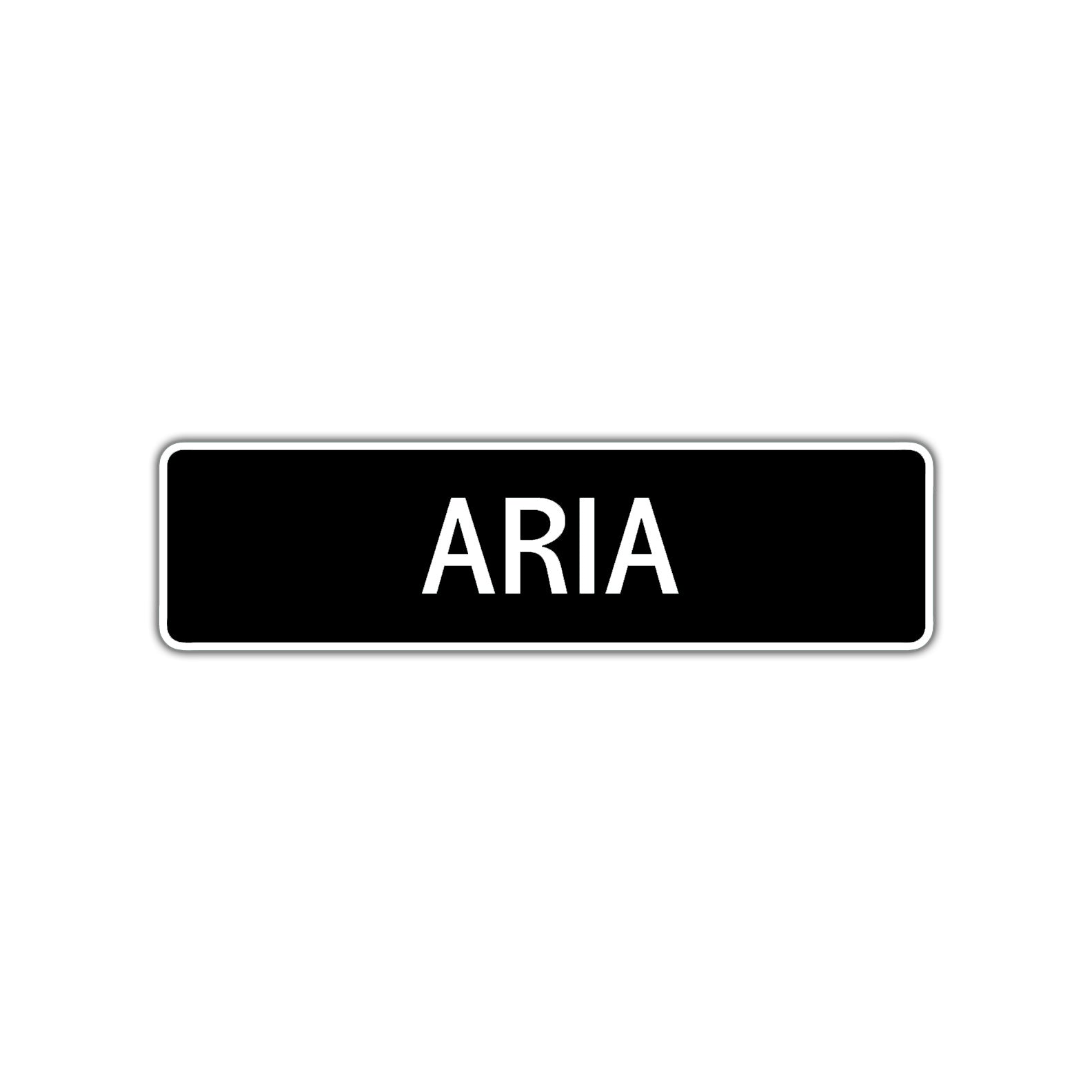 Aria Street Sign Children Name Room Plate