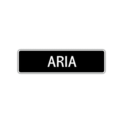 Aria Street Sign Children Name Room Plate