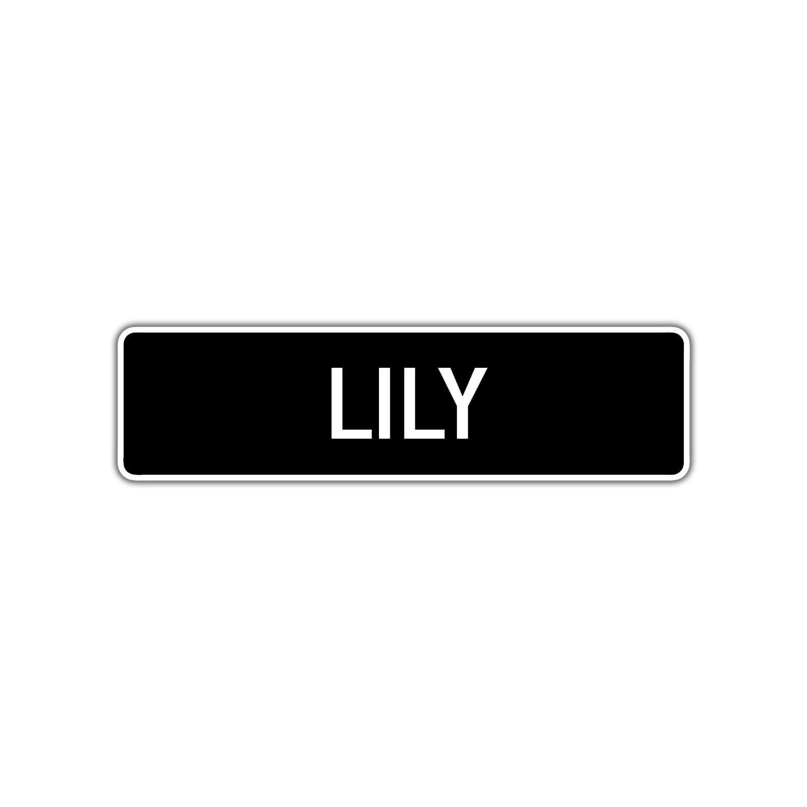 Lily Street Sign Children Name Room Plate
