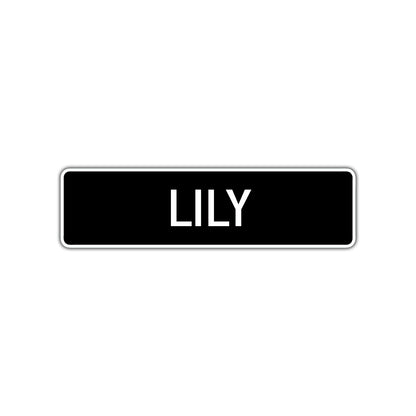 Lily Street Sign Children Name Room Plate