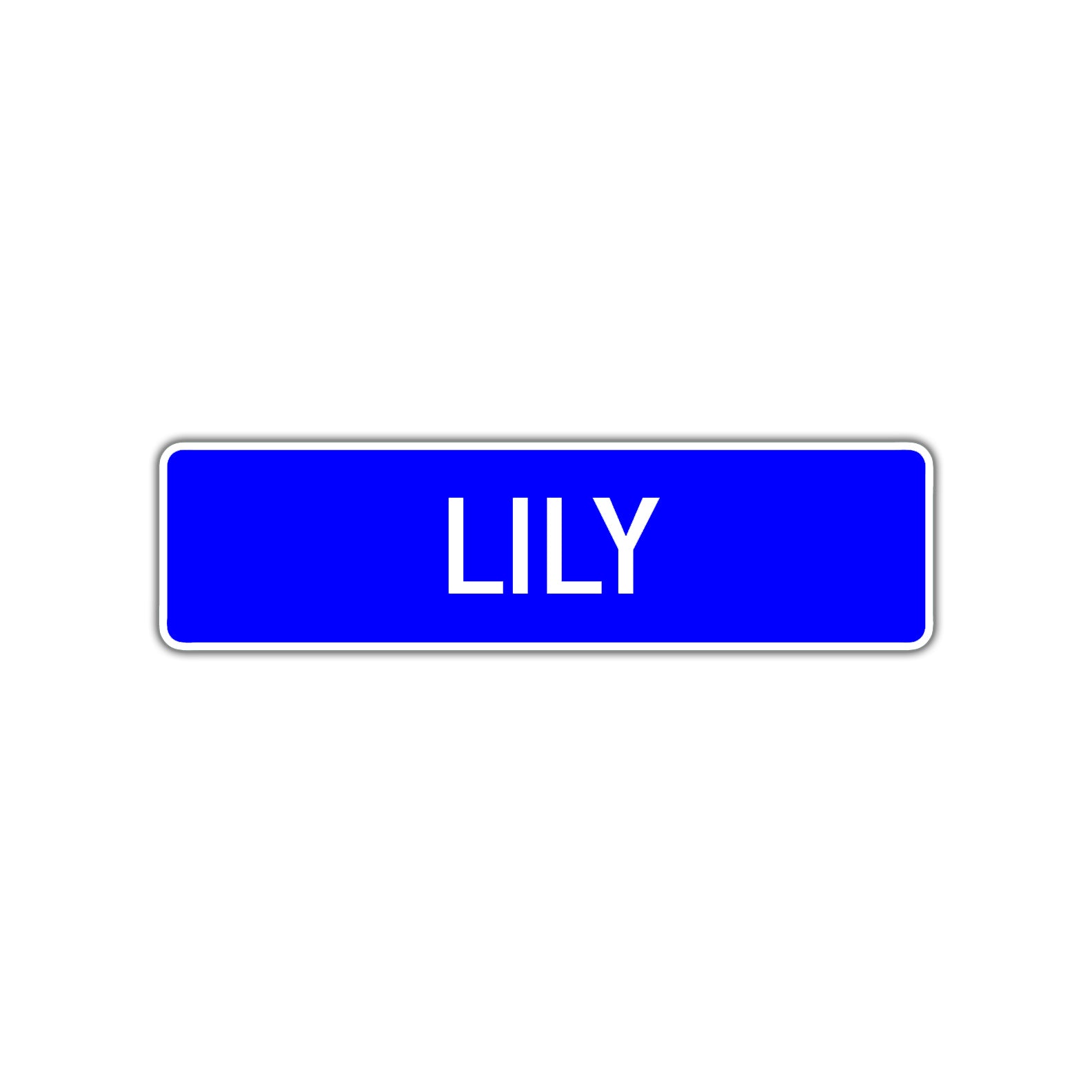 Lily Street Sign Children Name Room Plate