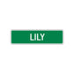 Lily Street Sign Children Name Room Plate