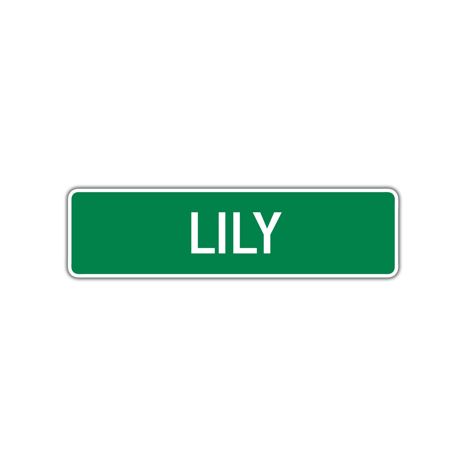 Lily Street Sign Children Name Room Plate