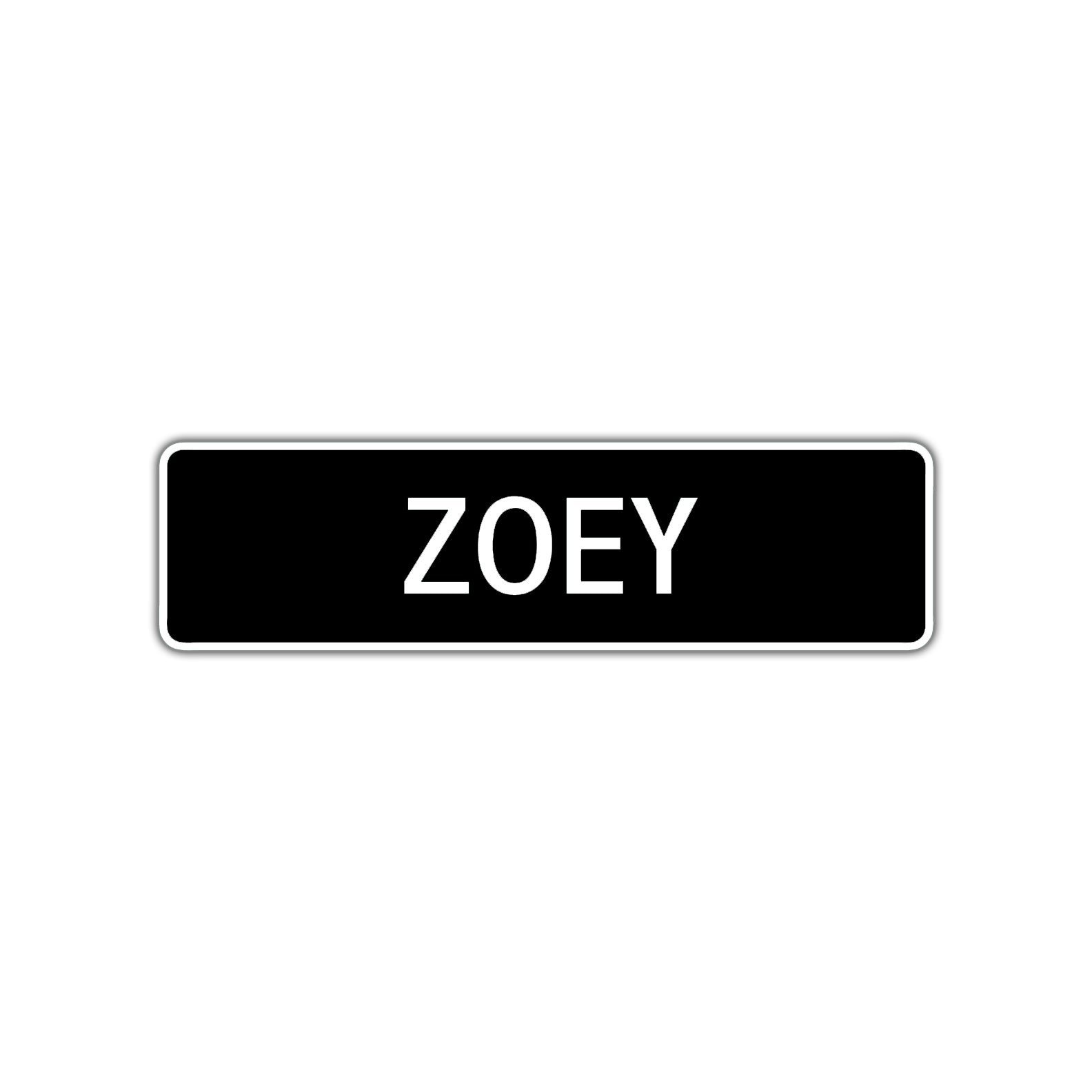 Zoey Street Sign Children Name Room Plate