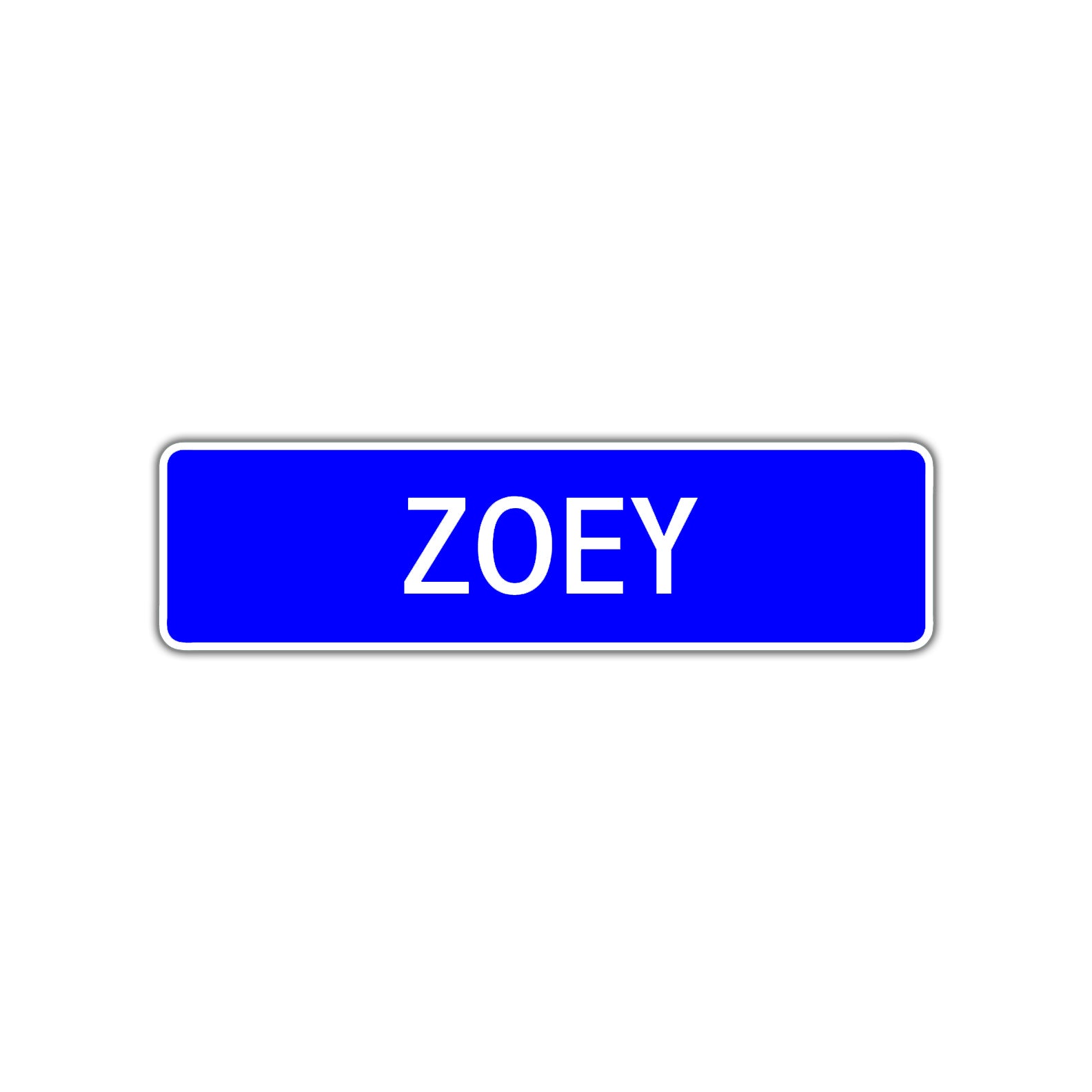 Zoey Street Sign Children Name Room Plate