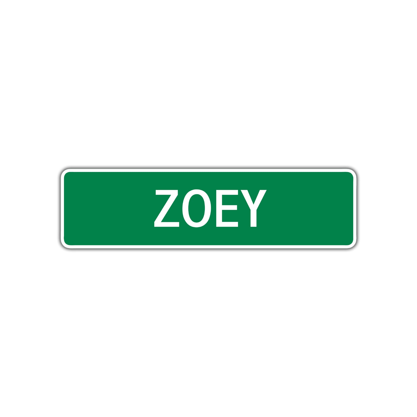Zoey Street Sign Children Name Room Plate