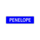 Penelope Street Sign Children Name Room Plate